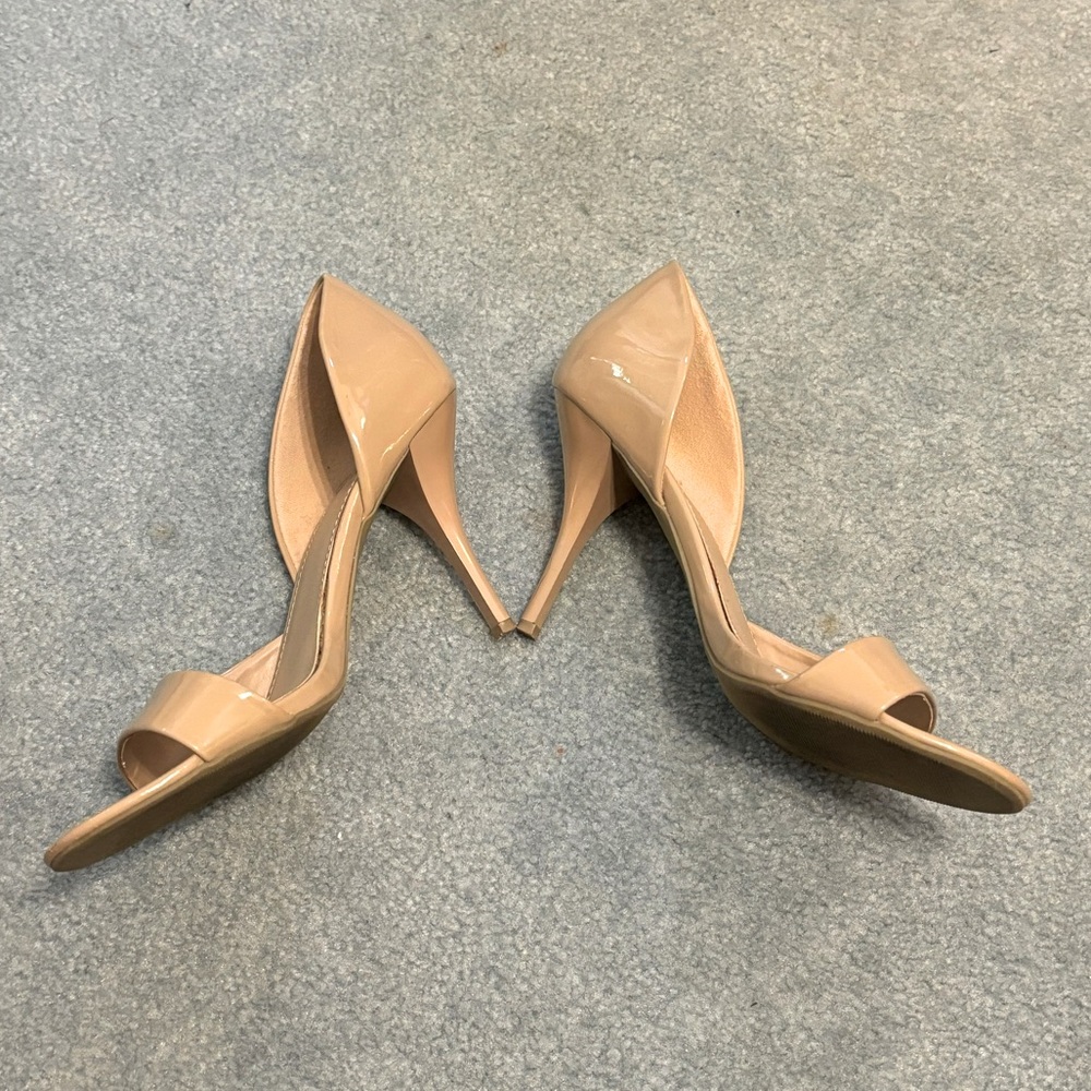Mossimo Beige Tan Heels Open Toe Shoes Size 9.5 - Picture 4 of 12